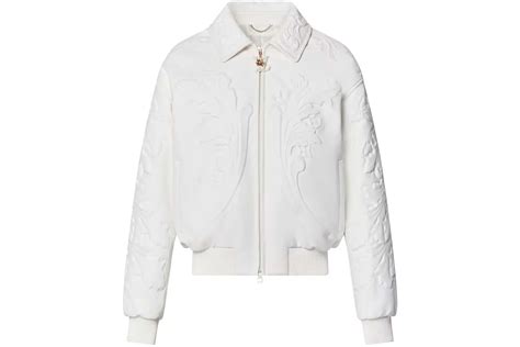 louis vuitton ornaments leather blouson white|louis vuitton white leather blouson.